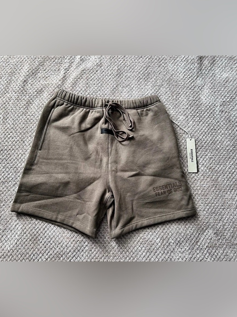 Essentials Fear of God Shorts in Wood Color way